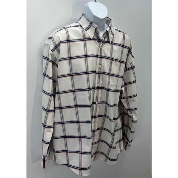 Larro Button Down Shirt Men's Casual long sleeve collared plaid XXL - Picture 2 of 7